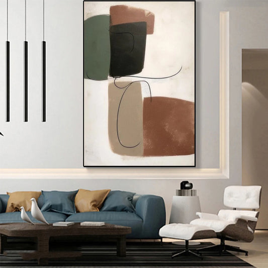 Modern Black White Nordic 3D Visual Effect Geometric Canvas Painting Wall Art Abstract Lines Poster Print Living Room Home Decor