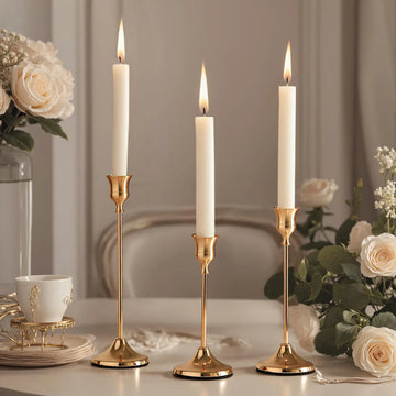 Creative wrought iron electroplated candle holders, metal ornaments, European-style Western cuisine and wedding decoration props