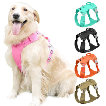 Dog Harness Upgraded Nylon Waterproof Tactical Vest for Small Medium Large Dogs Reflective Dog Harnesses Pet Dogs Accessoires