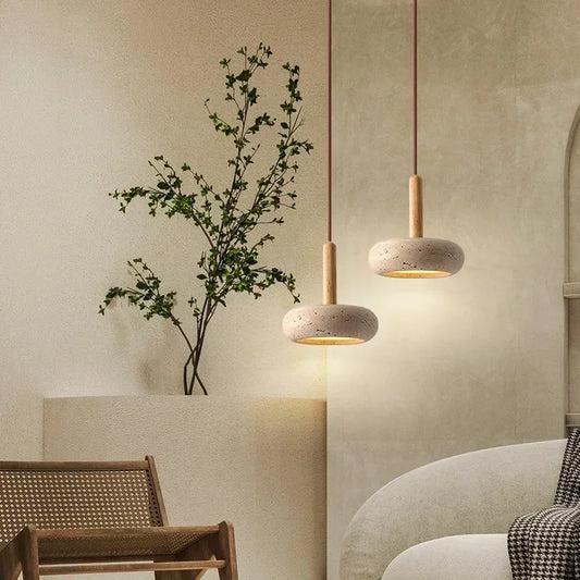 High Quality Pendant Lamp Natural Stone Chandelier Ceiling Hanging Light for Bedroom Dining Room Kitchen Island