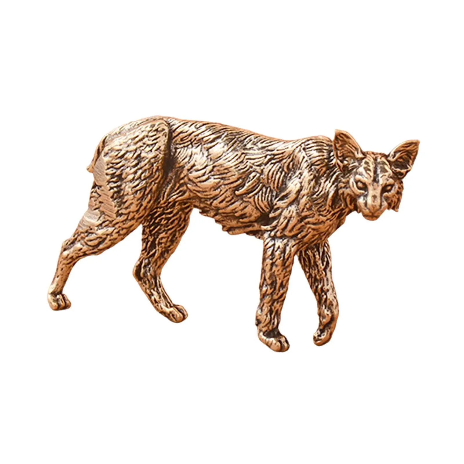 Caracal Statue Creative Collectable Feng Shui Decor Animal Sculpture Antique Ornament for Desk Bedroom Car Shelf Living Room