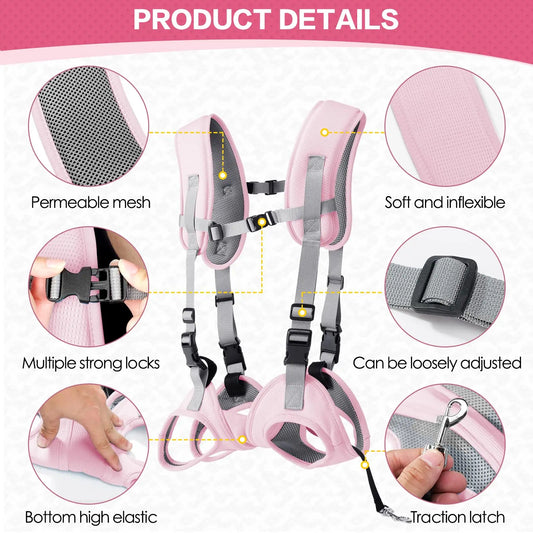 Multifunctional Dog Double Shoulder Strap Backpack Convenient Pet Transport Bag Adjustable Summer Comfortable Breathable
