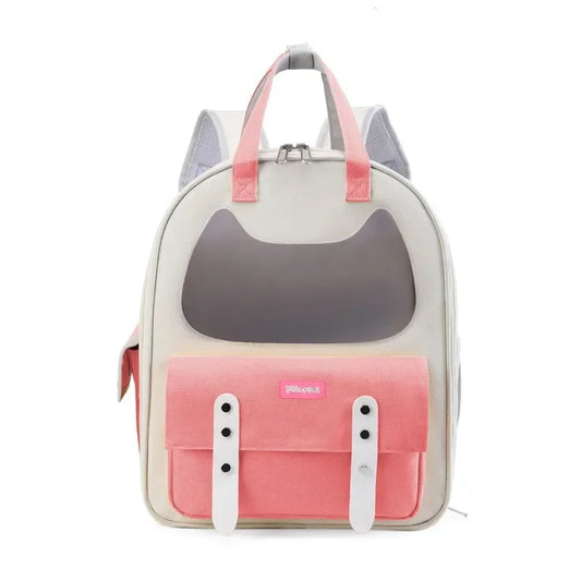 Cat Backpack Portable Pet Carrier Bag Breathable Portable Double Shoulder Bag Fashion Outdoor Travel Carrier Bag Cat Accessories