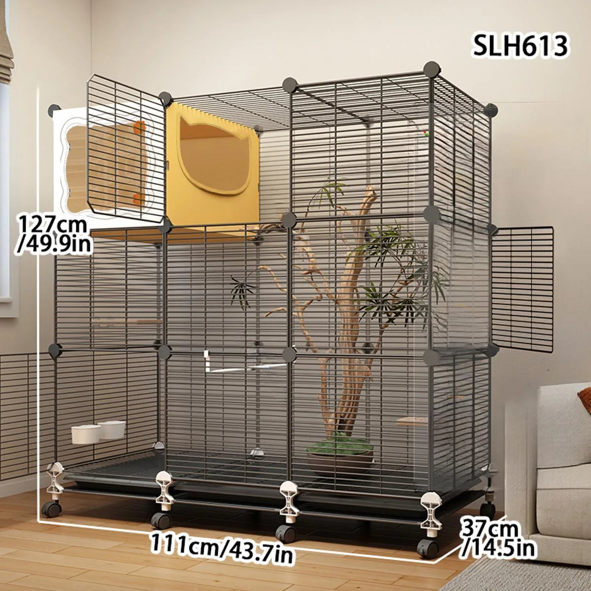 Anti-Splash Grain Bird Cage, Black Phoenix Parrot Cage, Special Myna Large-Scale Thrush, Jade Bird, Tiger Skin, Jade Bird, Large Bird Cage