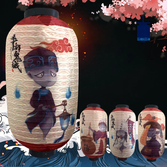Japanese Style Outdoor Waterproof Lantern 10 Inch Sushi Sashimi Cuisine Restaurant Izakaya Decor Hanging Lantern New Year Party