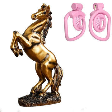 Realistic Resin Horse Statues Cage Man DIY Home Decor Office Desktop Animal Sculptures White Horse Living Room Decorations