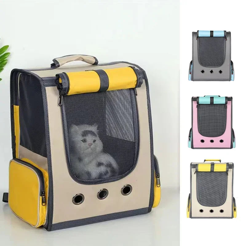 Handheld Pet Backpack Breathable Lithe Cat Backpack Wear Resistant Practical Pet Supply Backpack Comfort Soft Non-slip Cat Bag