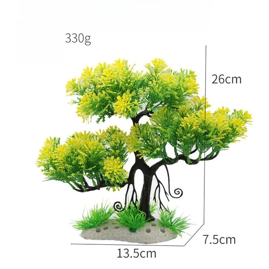 Aquarium Fish Tank Landscape Simulation Artificial Tree Rockery Bonsai Plant Accessories Hotel Sushi Decoration