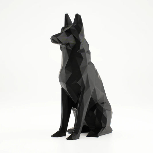 Dog Figurine Animals Statues Black German Shepherd Sculptures Ornament Elegant Designs for Room&Car Decoration Idea Festive Gift