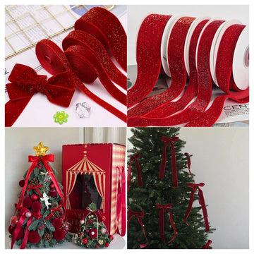 4.5m Red Ribbon Christmas Decorations 2025 Gifts Packaging Ribbon Accessories New Year Home Decoraiton Xmas Tree Decor Navidad