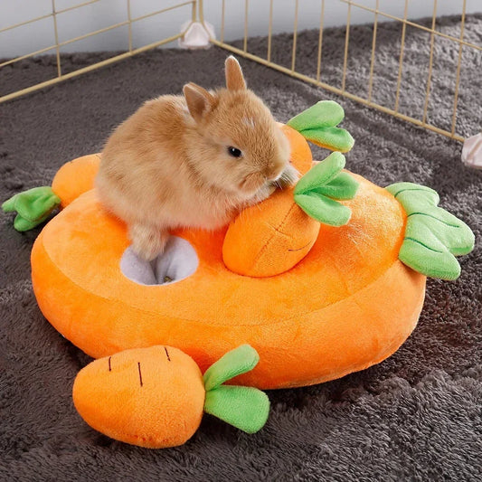 2025 Rabbit Snuffle Mat - Interactive Foraging Toy for Small Pets (Ferret/Chinchilla/Guinea Pig), Slow Feeder Fun Activity