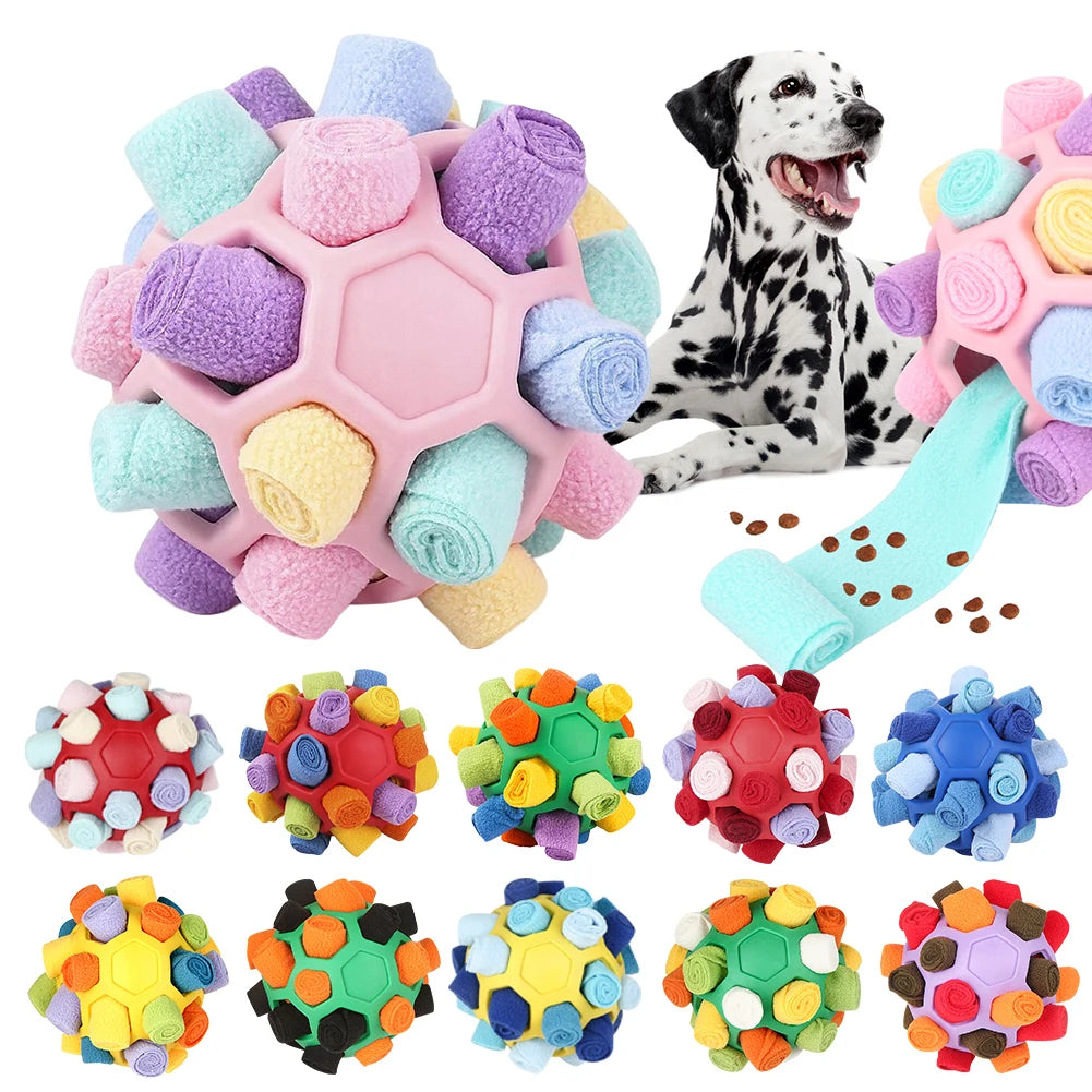 Dog Sniffing Ball Hiding Food Chewing Ball Interactive Dog Toy Bite Resistant Pet Training Tooth Cleaning Rubber Puzzle Ball