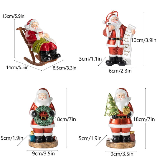 Resin Christmas Decoration Statue Decorative Sculpture Christmas Ornaments Living Room Home Decor Table  Santa Claus Dropshop