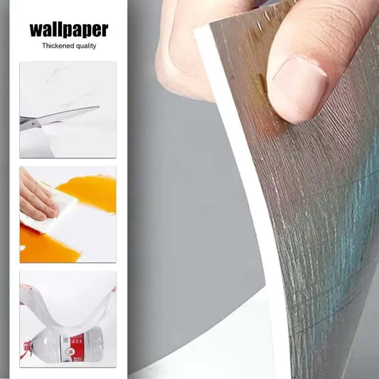 10/30/50PCS Simulated Thick Marble Tile Wall Sticker PVC Waterproof Self-adhesive Living Room Toilet Kitchen Home Floor Stickers