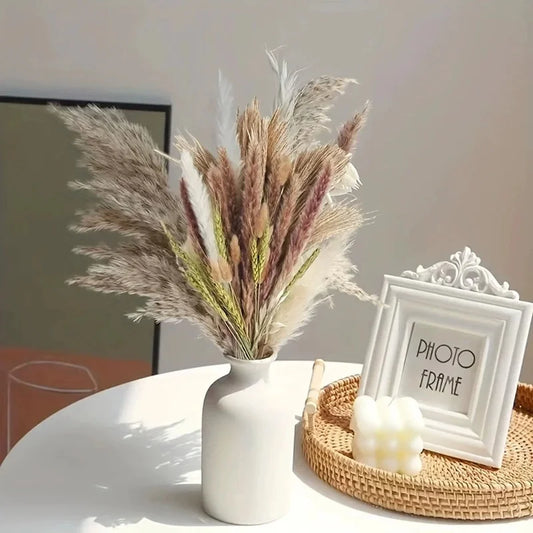 Natural Dried Pampas Grass Bunch - Tall Bouquet for Boho Home, Garden, Wedding, and Country Farmhouse Party Decoration