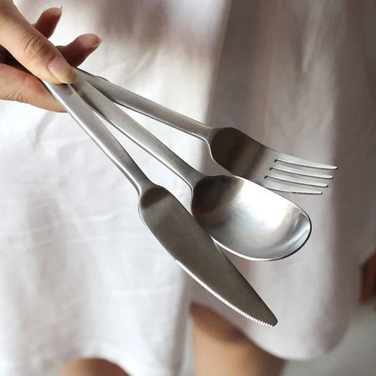 24pcs Matte Gold Flatware Set Stainless Steel Cutlery Knife Fork Spoon Silverware Dinnerware Dishwasher Safe Tableware Gift