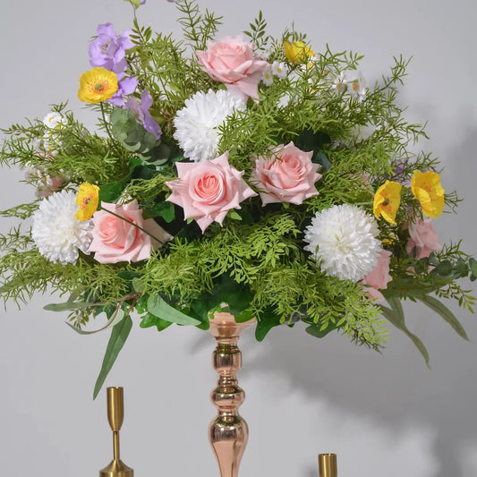 70/60/50/30cm White Large Flower Ball Artificial Table Centerpiece for Event Wedding Decor Road Lead Floral Arrangement Bouquet