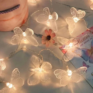 1.5M Butterfly LED Fairy Light String Garland Girls Butterfly Brithday Party Wedding Spring Home Decorations Kids Christmas Gift
