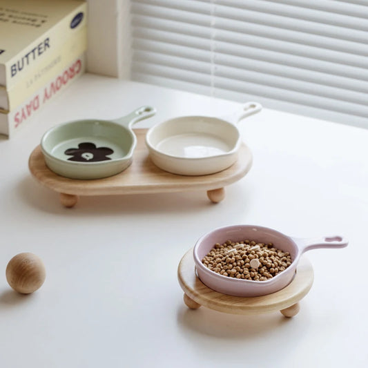 Cat Ceramic Bowl Snack Canned Dishes Bowls Small Dogs Food Water Dining Table Elevated Puppy Kitten Feeding Supplies