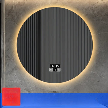 Fashion Hotel Round Bathroom Mirror Intelligent Led Bathroom Anti-fog Luminous Makeup Sensor Wall Hanging Shower Mirror Vanity