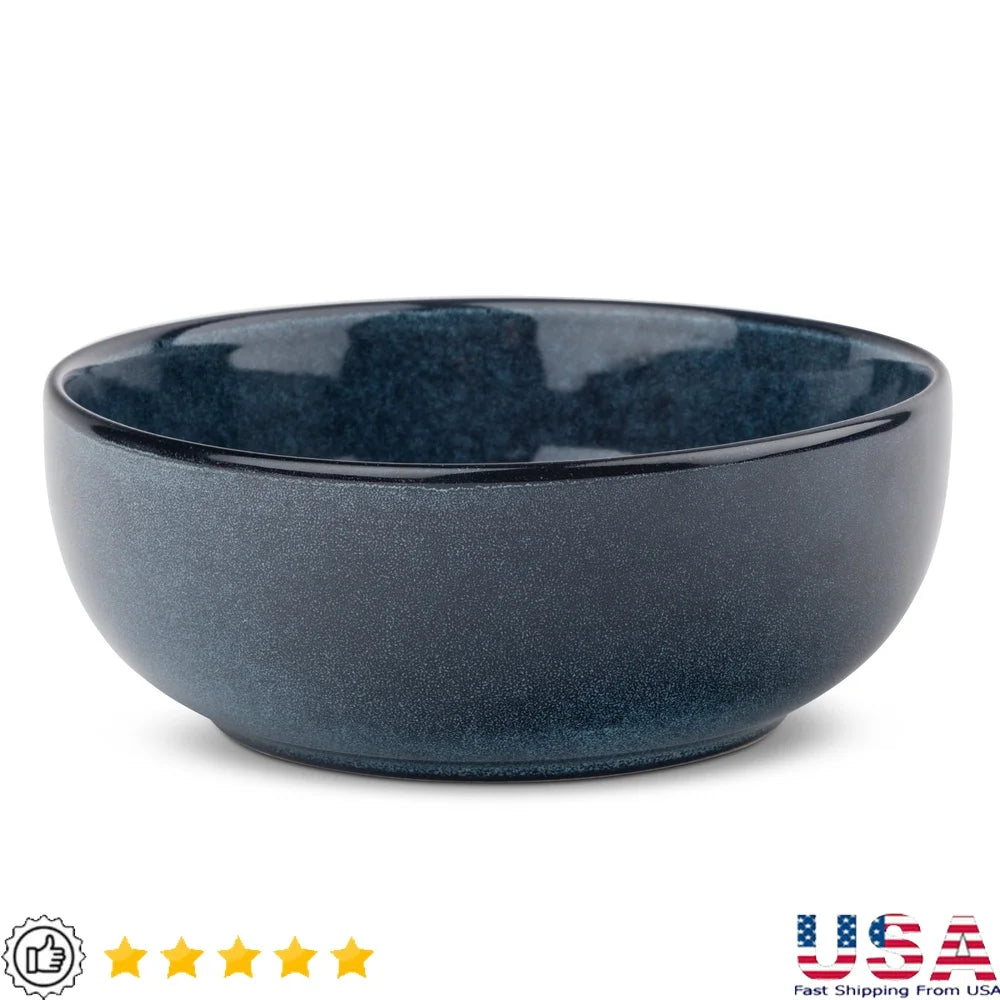 Stoneware Ceramic Bowl Dishwasher Microwave Safe Durable Kitchen Essential Cooking Soups Stews Salads Easy Clean Classic Design