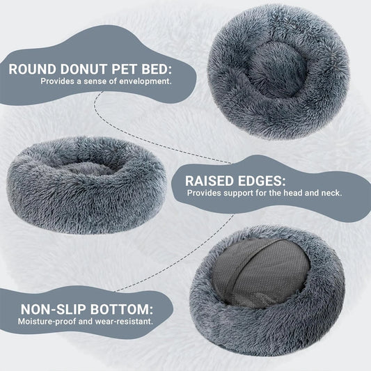 Removable Dog Bed Long Plush Cat Dog Beds for Small Large Dogs Cushion Sofa Winter Warm Pet Kennel Fluffy Sleeping Dogs Beds Mat