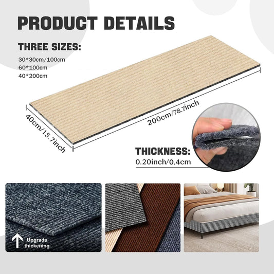 Wall Self-Adhesive Anti Cat Scratch Sofa DIY Cats Scratch Protection Paws Sharpen Trimmable Carpet Cats Scratch Board