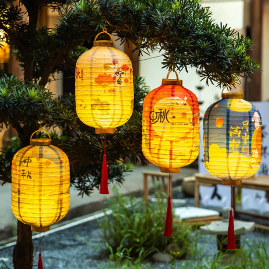 Chinese Mid-Autumn Festival Lantern Chinese Traditional Festival Lamp Handheld Festival Lamp Japanese Lantern Mid-Autumn Supply