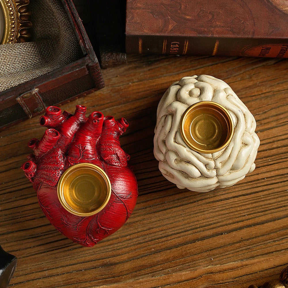 Heart Brain Spine Sculpture Ornament Halloween New Ornament Horror Decoration Resin Crafts Holiday Decoration