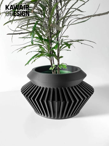3D Printed Flower Pot Line Texture Rhombus Square Decorative Home Use Strong Design Sense Biodegradable Gift for Mum