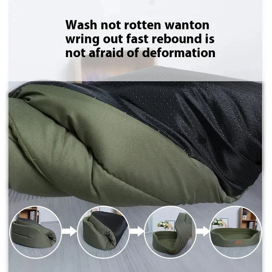 Dog Pet Beds Square Dog Bed For Large Dog Size Dog Sofa Beds Waterproof And Anti-Mite Pet Bed Inner Washable Kennel Pet Supplies