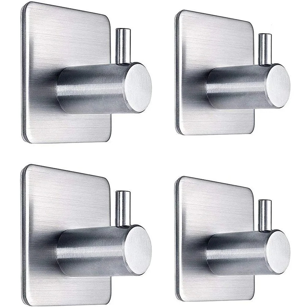 Self adhesive hook heavy-duty towel rack,  wall self-adhesive 304 stainless steel, no need for drilling, waterproof