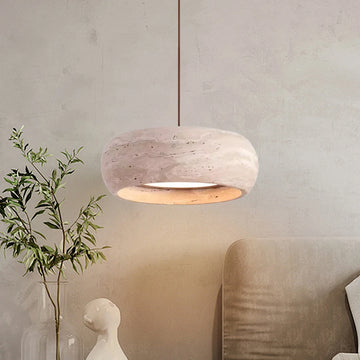Modern Travertine Pendant Lights Cave Stone LED Pendant Lamp Restaurant Bar Home Chandelier Creative Cream Style Hanging Lamps
