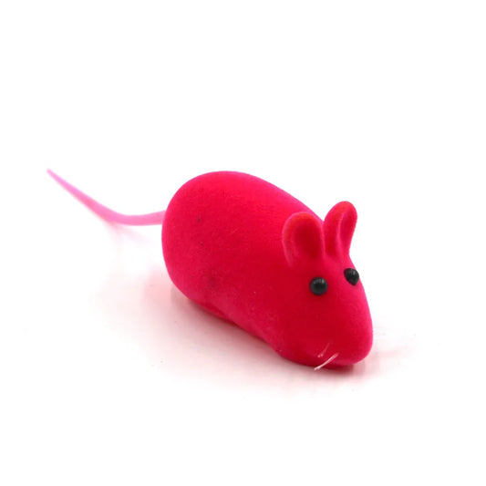 Flocking Mouse Funny Cat Toys Sound Plush Rubber Vinyl Mouse Pet Cat Cat Realistic Sound Toys Cat Supplies Random Colors
