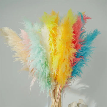 80-120CM Tall Dried Pampas Grass Decor,Large Boho Wedding, Living Room,Farmhouse,Party, Dried Flower Arrangement for Home Events