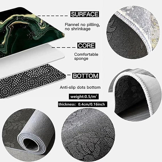 VIKAMA Kitchen tableware theme floor mat crystal velvet carpet non-slip and dirt resistant comfort mat washable carpet