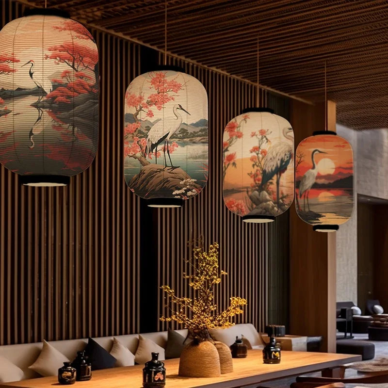 Japanese Hanging Lanterns Cloth Long Restaurant Bar Hotel Festival Decoration Wedding Birthday Home Party Supplies Lanterns New