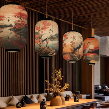 Japanese Hanging Lanterns Cloth Long Restaurant Bar Hotel Festival Decoration Wedding Birthday Home Party Supplies Lanterns New