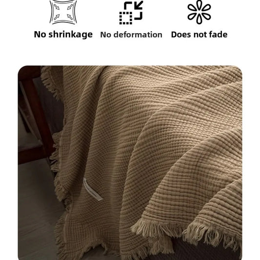 Japanese Style Summer Blanket Is Lightweight, Breathable ASnd Made Of Six-layer Yarn For A Casual Nap Making It Easy To Carry