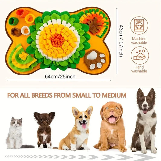 Dog Sniffing Mat for Pets, Training Blanket, Interactive Play Toys, Dogs Feeding Pad, Nosework Puzzle, Relieve Stress