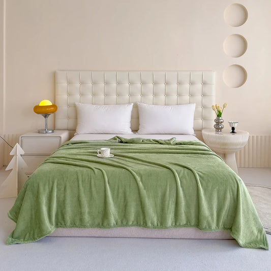 Single/Queen/Super King Thicker Fleece Throw Blanket for Bed or Sofa , Soft Plush Blanket