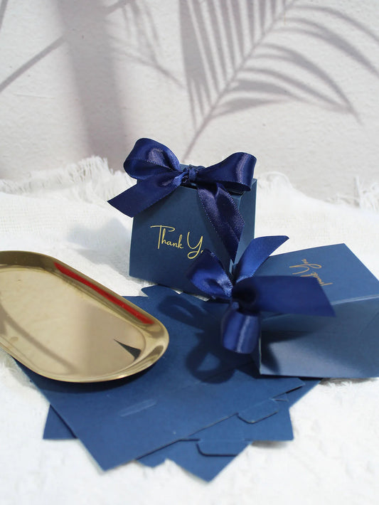 5/10pcs Small Gift Boxes, Favor Boxes Thank You Paper Gift Boxes with Ribbons Candy Box for Wedding Favors Christmas Baby Shower