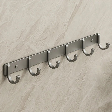 Modern Minimalist Kitchen Space Aluminum Coater Hook Hook Wardrobe Wall Mounted Row Hook Hook Clothes Coat Hook Bathroom