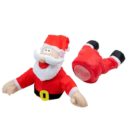 3D Crashing Santa Animated Christmas Window Decoration Xmas New Year Home Party Decor Cloth Vivid Santa/ Reindeer Gift