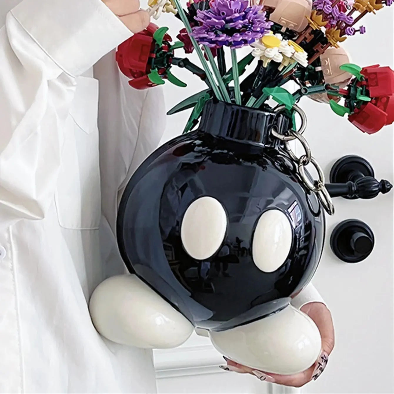 1Pc Original High-Looking (Boom) Ceramic Vase, Bomb Vase, Ins Style Home Decoration Ornaments Living Room Corridor Entrance Balcony