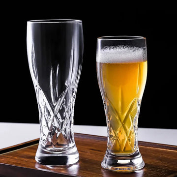 330ml/500ml High-end Craft Beer Glass Creative Carved Beer Glass Cold Drink Cup Household Large Capacity Water Cup Bar Glassware