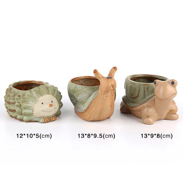Turtle Planter Pot Cute Pots Room Flower Animal 's Desktop Decor Cartoon