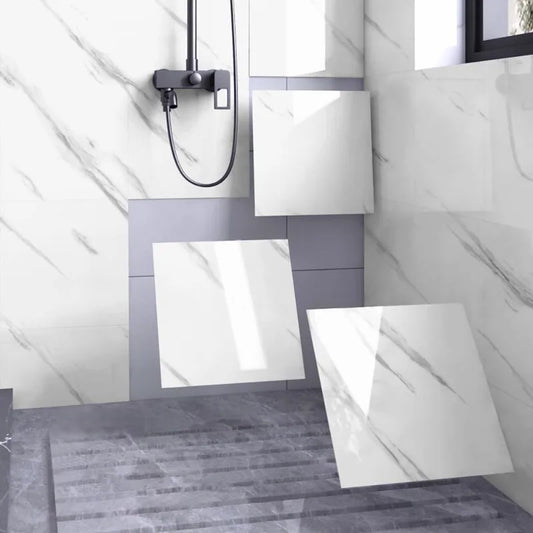 10-50PCS Thickened Self-adhesive Decor Wall Sticker Marble Tile Floor Sticker PVC Waterproof Toilet Kitchen Wall Sticker Bedroom