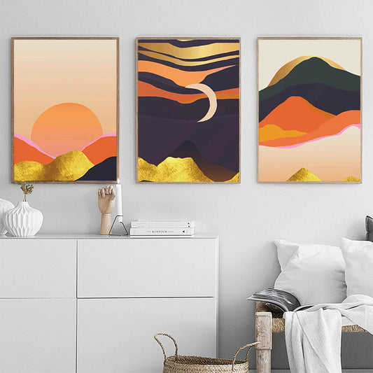 Modern Minimalism Bright and Colorful Art Posters Canvas Print Studio Bar Gallery Home Bedroom Wall Decor Painting Frameless