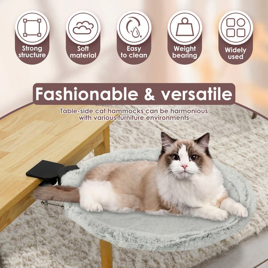 Desk Pet Hammock Strong Weight Bearing Capacity Cat Desk Bed Stable Support Desk Kitten Hammock Space Saving Pet Supplies